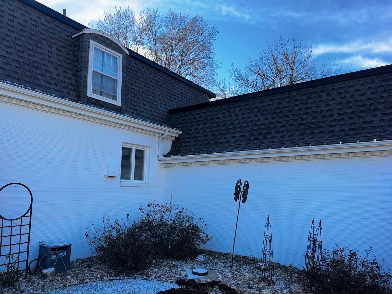 Dormer roof after roof cleaning, El Dorado, KS