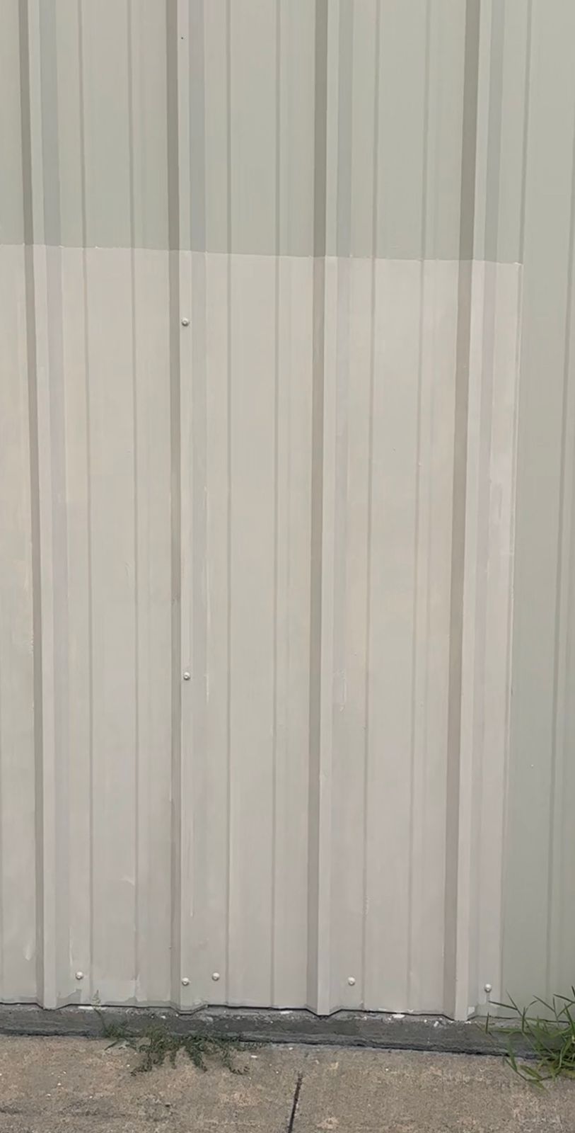 Clean metal siding after graffiti removal, Wichita, KS