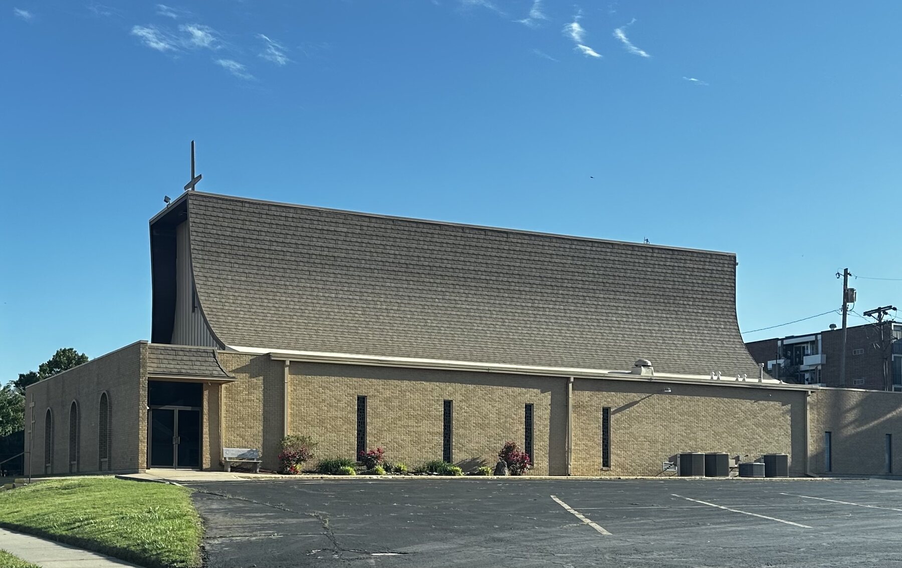 Church roof cleaned by Buffalo Pressure Washing in El Dorado, Kansas